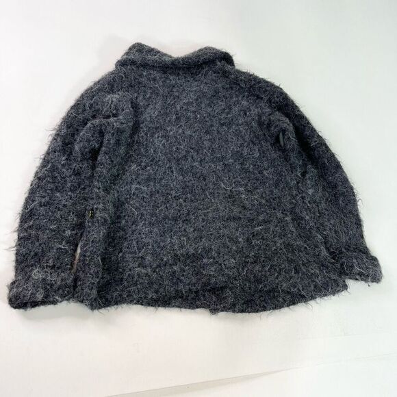 Peruvian Trading Co Sweater Womens Medium Gray Virgin Acrylic Button Up Cardigan - Picture 8 of 10